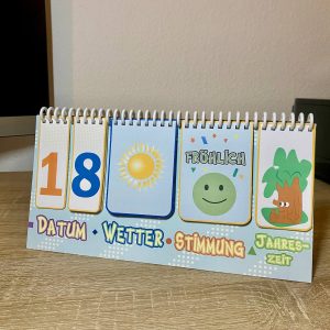 Tischkalender für ein Kind im Alter von 6 Jahren