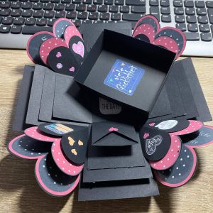 Schwarze Explosionsbox 10x8x10cm ohne Foto