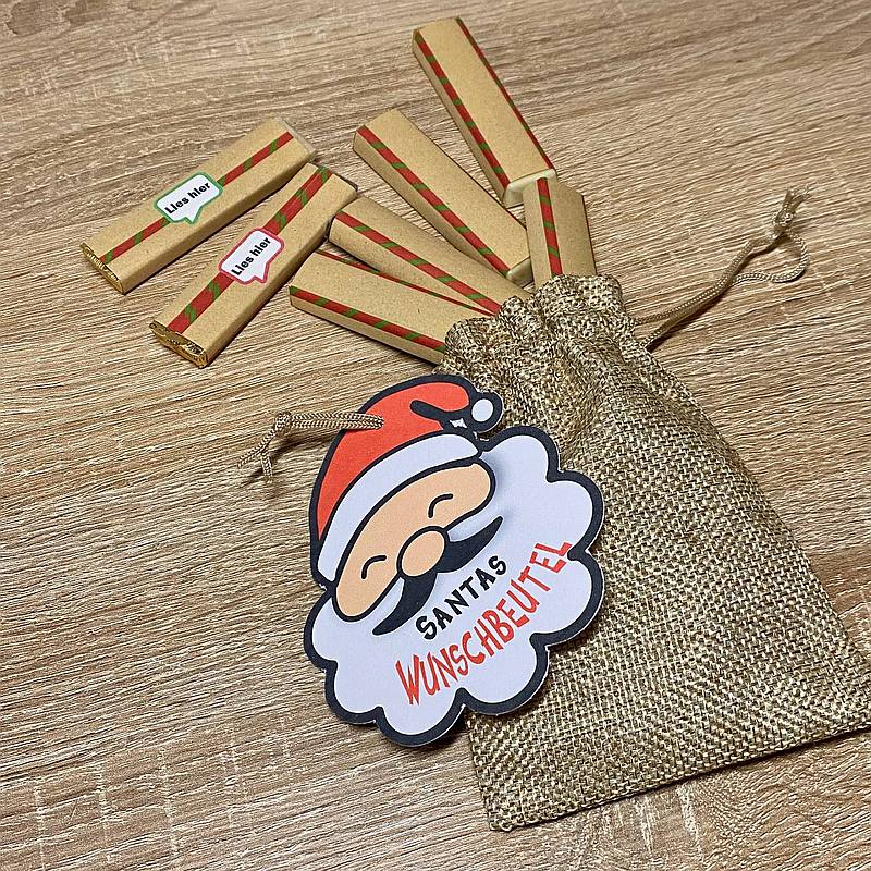 Säckchen mit Grüßen vom Weihnachtsmann. – Bild 5