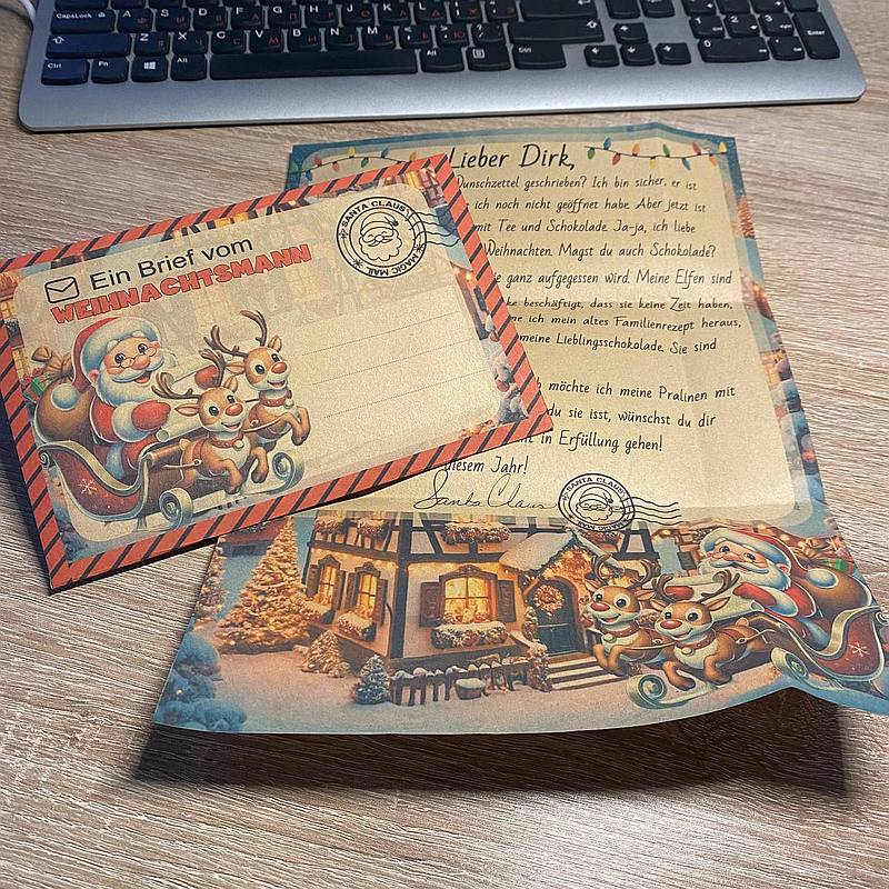 Beispiel für einen Brief in deutscher Sprache auf Kraftpapier