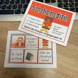 Schokolade Schokomedszin für ein Süßes Erste-Hilfe-Set