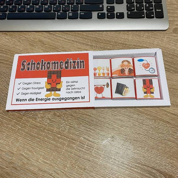 Schokolade "Schokomedszin" für einen süßen Erste-Hilfe-Kasten – Bild 4