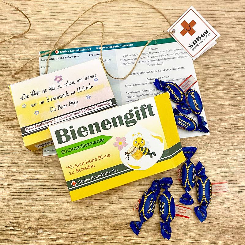 Em-eukal Honigzucker Bonbons Lustiges Erste-Hilfe-SEt