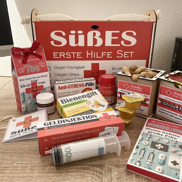 süßes Erste Hilfe Geschenk mit Geldspritze