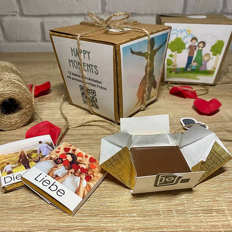 Personalisierte Schokolade "Happy Moments"