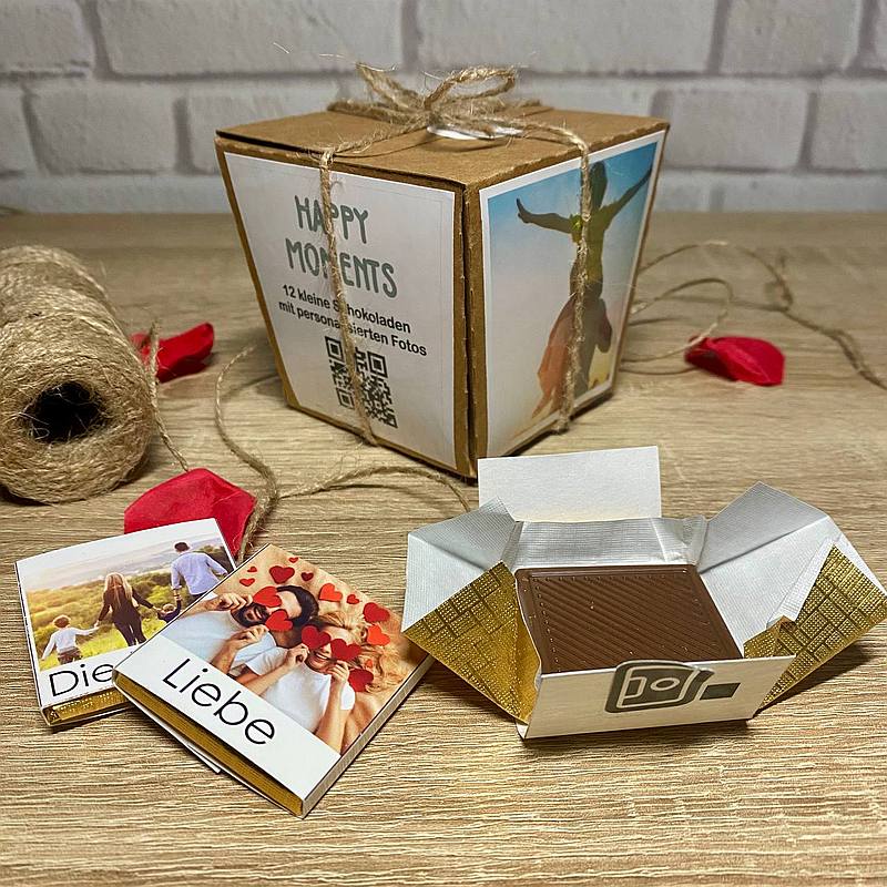 Personalisierte Schokolade "Happy Moments"
