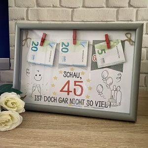 Poster zum 45. Jubiläum im Rahmen