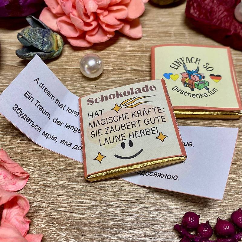 Markenschokolade mit Logo und Vorhersage – Bild 4