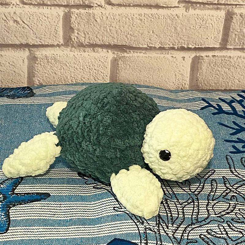 Weiße Amigurumi Schildkröte – Bild 2