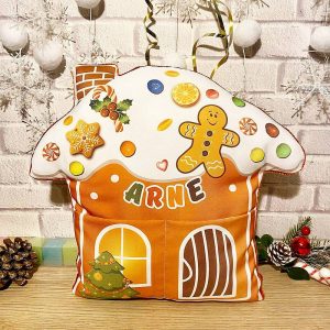 Weihnachtsgeschenke auf Kissen gedruckt