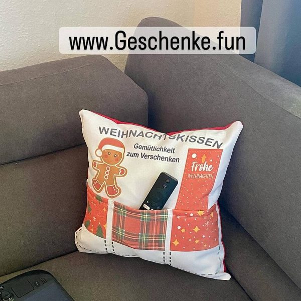 Weihnachtsgeschenkkissen mit Taschen – Bild 2