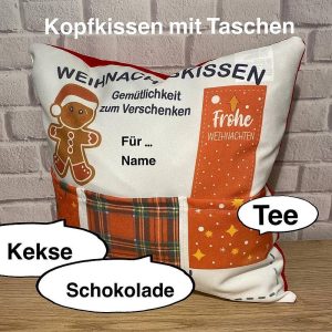 Weihnachtsgeschenkkissen mit Taschen