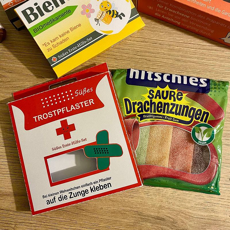 hitschies Saure Drachenzungen 125g in kreativer Verpackung für ein süßes Geschenk