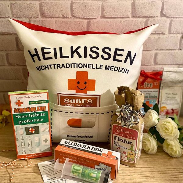 Heilkissen mit Taschen mit Elixier Dr. Schnaps – Bild 2