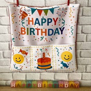 Kissenbezug mit Taschen Happy Birthday 40x40 cm