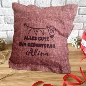 Kissenbuch mit Foto und Taschen für Geschenke