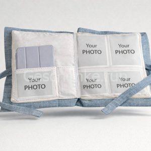 Kissenbuch mit Foto und Taschen für Geschenke