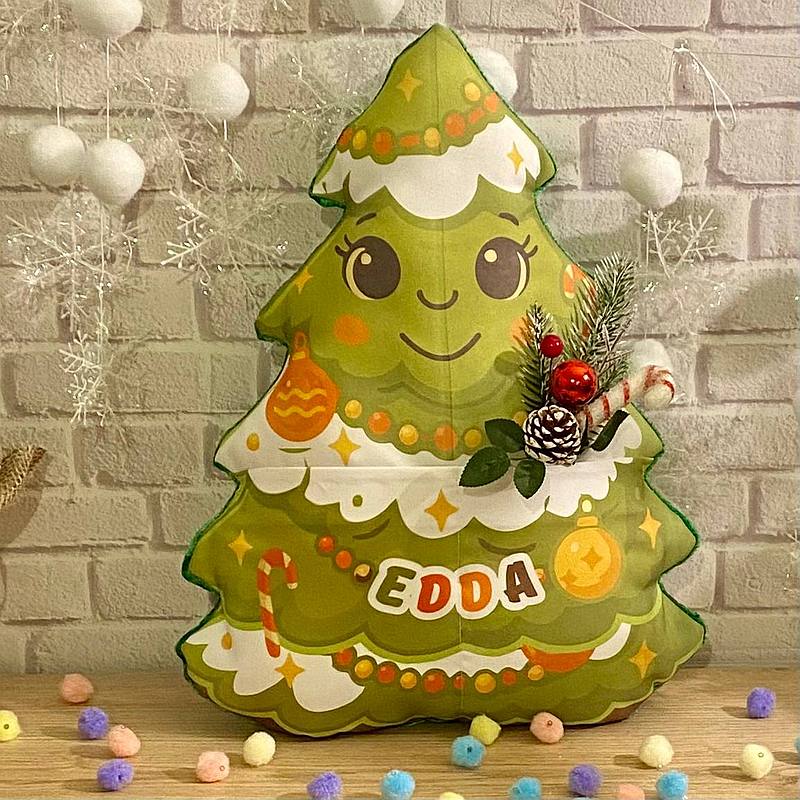 Weihnachtsbaumkissen mit Taschen