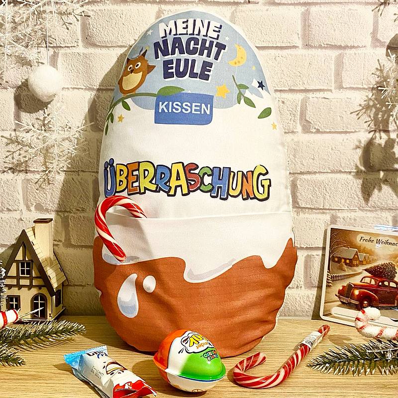 Kinder-Ei-Kissen mit Tasche für Süßigkeiten