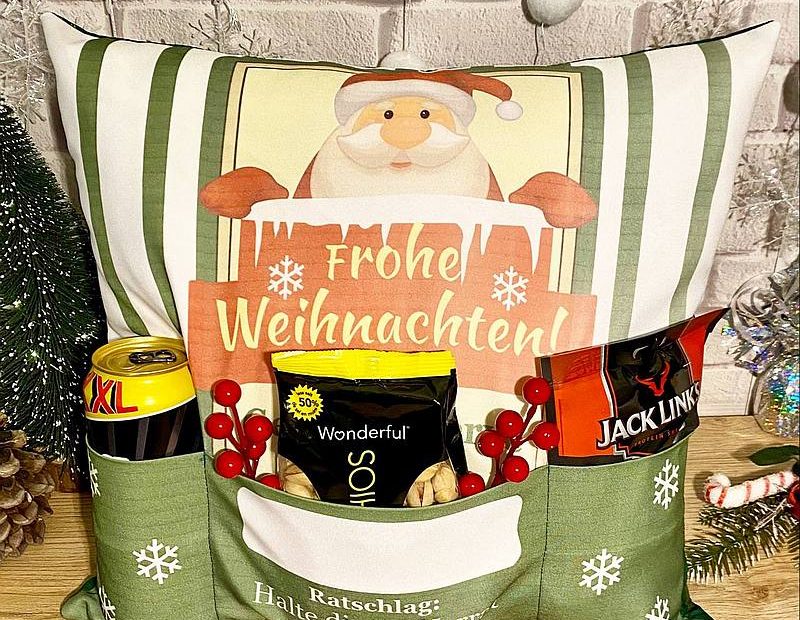 Фото приклади наповнення подушки із кишенями