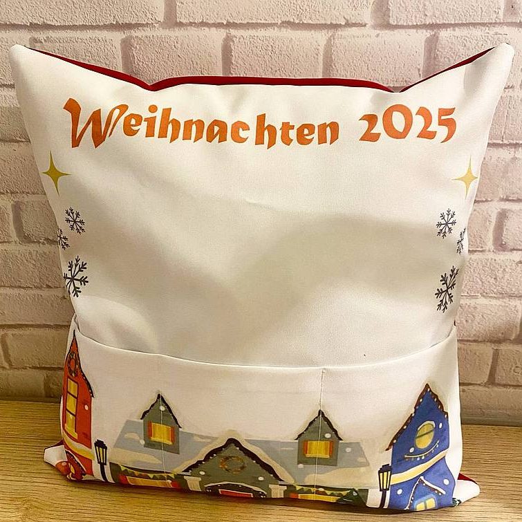 Weihnachtskissen mit Foto