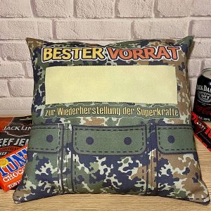 Kissen-Organizer „BESTER VORRAT zur Wiederherstellung der Superkräfte“