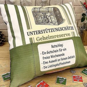 Dekokissen mit Taschen / Sofa-Organizer für Fernbedienung и Snacks