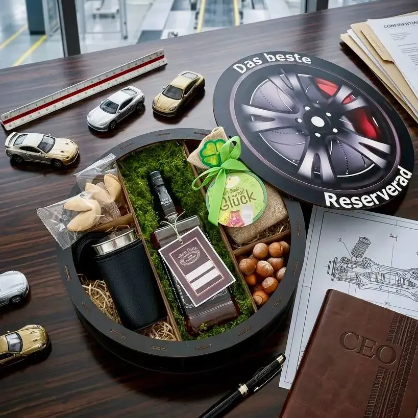 Geschenke für Männer in Holzkisten