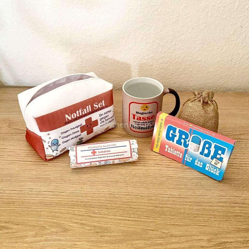 Notfall-Set N2: Kosmetiktasche mit Elastische Mullbinde und Tasse – Bild 4