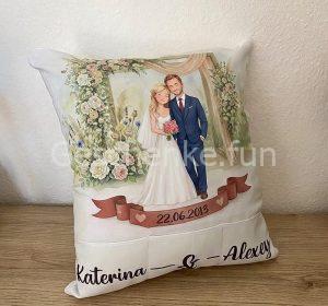 Hochzeitskissen mit Taschen