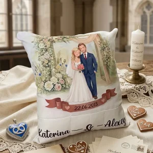 Personalisiertes Hochzeitskissen mit Namen