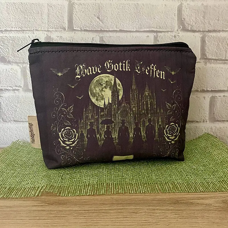 Kosmetiktasche mit gotischem Motiv, Vintage-Nachtstadt, Kosmetiktasche für Damen