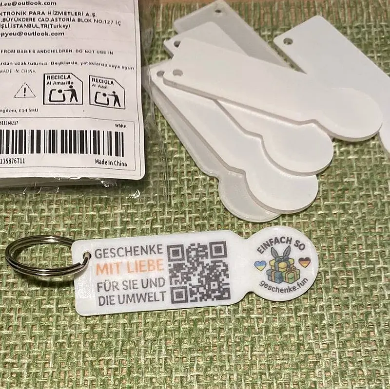 Sublimations-Schlüsselanhänger mit QR-Code