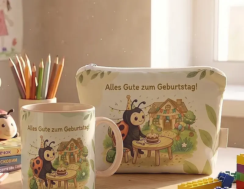 Geburtstagsgeschenk mit Marienkäfermotiv