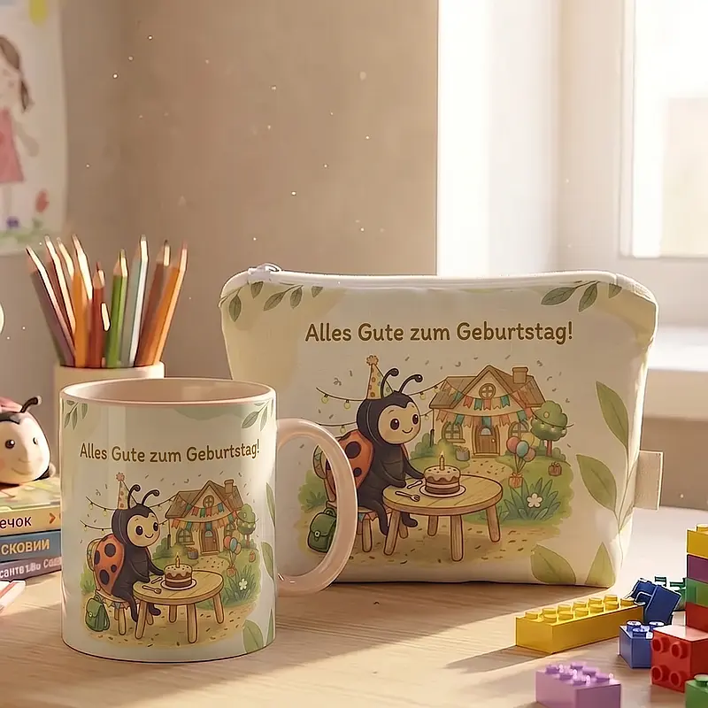 Geburtstagsgeschenk mit Marienkäfermotiv