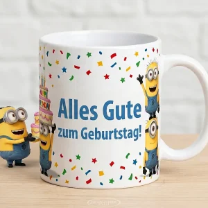 Kreative und praktische Geburtstagsgeschenke Minion-Becher „Alles Gute zum Geburtstag!“
