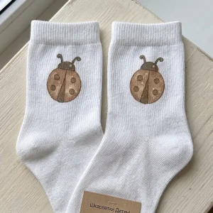 Glückssocken mit Marienkäfermotiv