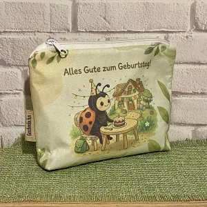 Kosmetiktasche mit Marienkäfermuster