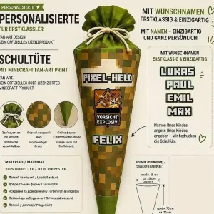 Schultüten Kissen aus Stoff personalisiert