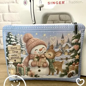 DIY Nähset Kosmetiktasche – Weihnachtstasche mit Wintermotiv zum Selbernähen